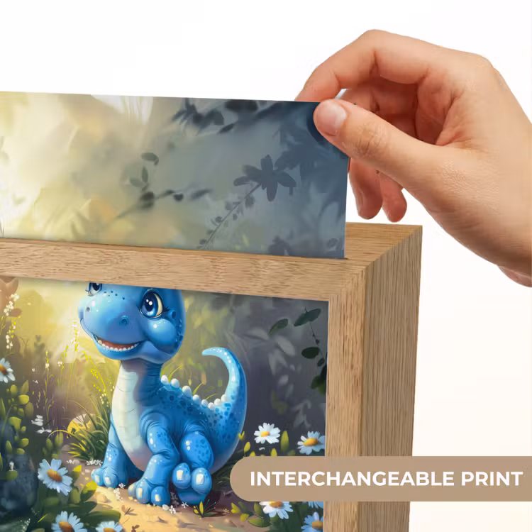 Dino - Blauw - Baby - Dinosaurus Light Box met kabel (Kinderlampje) klein -USP_websiteprintEN