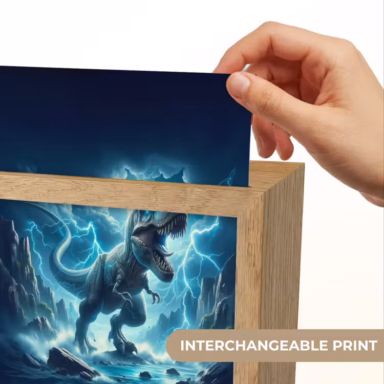 Dino - Blauw - Jongens Light Box met kabel (Kinderlampje) klein -USP_websiteprintEN
