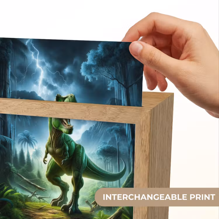Dino - Jongens - Groen - Blauw - T-Rex Light Box met kabel (Kinderlampje) klein -USP_websiteprintEN