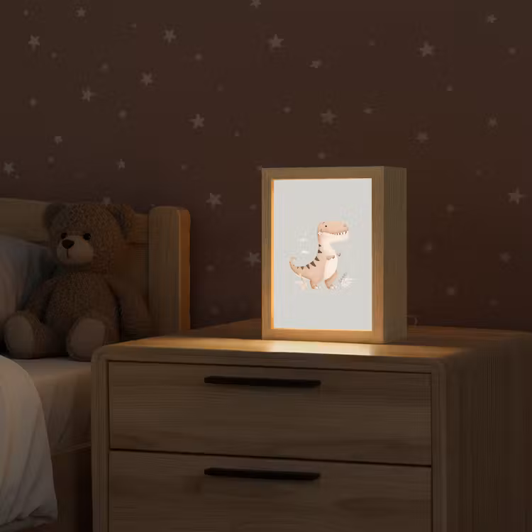 Dino - Bloemen - Blauw Light Box met kabel klein -sfeer1_kind
