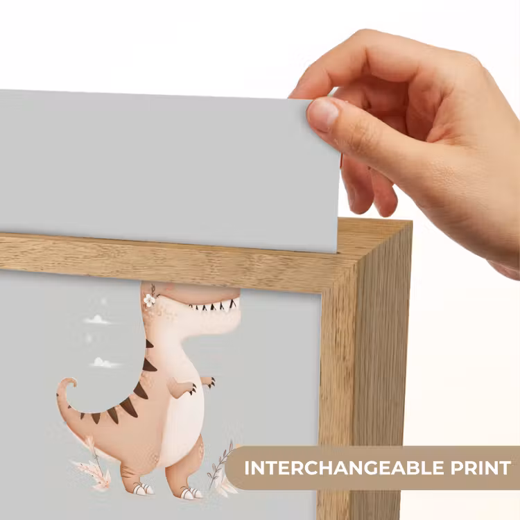 Dino - Bloemen - Blauw Light Box met kabel (Kinderlampje) klein -USP_websiteprintEN
