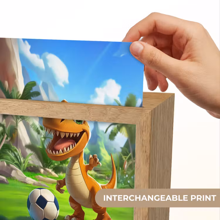 Dino - Voetbal - Groen Light Box met kabel (Kinderlampje) klein -USP_websiteprintEN