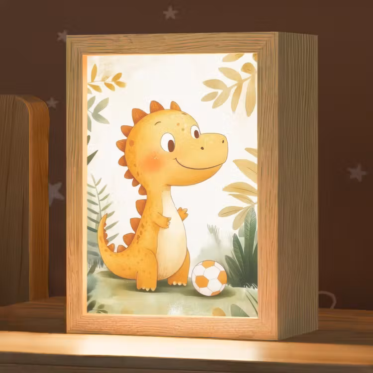 Dino - Voetbal - Oranje Light Box met kabel klein -zzz_3d_website