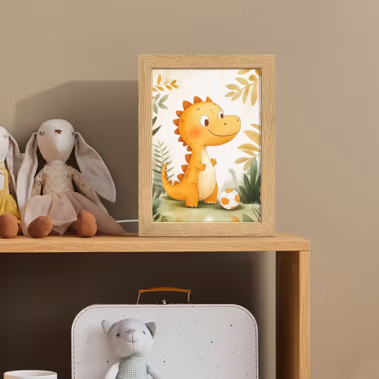 Dino - Voetbal - Oranje Light Box met kabel klein -sfeer2_kind