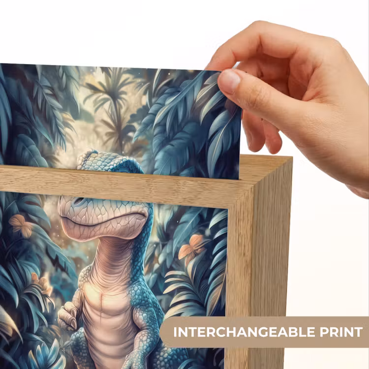 Dino - Jungle - Blauw Light Box met kabel (Kinderlampje) klein -USP_websiteprintEN