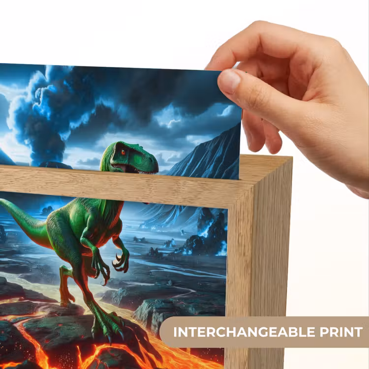 Dino - Lava - Groen - Jongens Light Box met kabel (Kinderlampje) klein -USP_websiteprintEN
