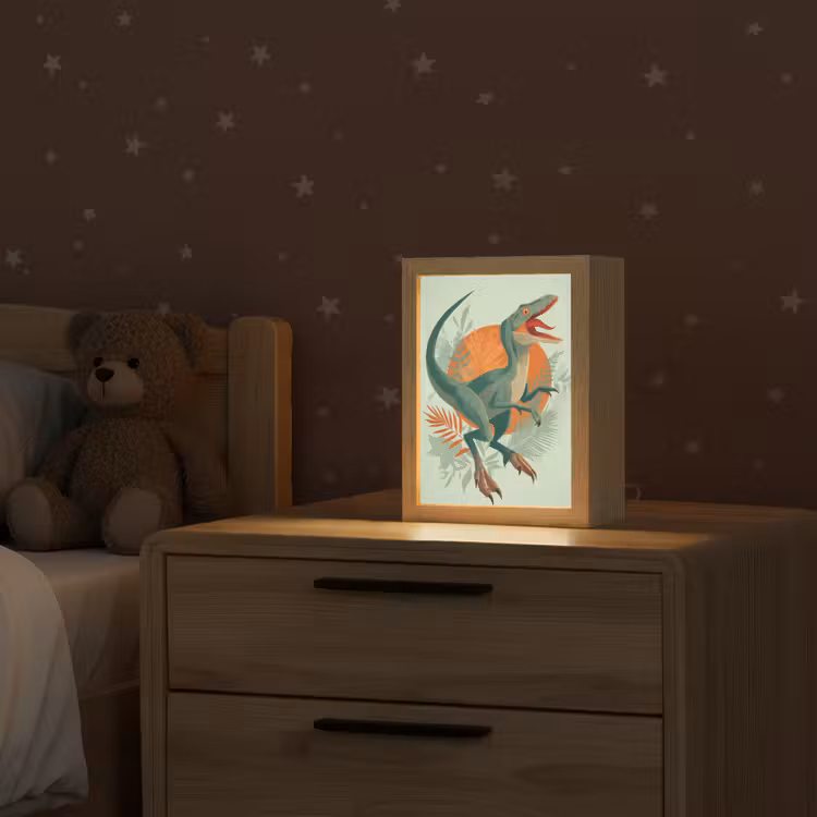 Dino - Bladeren - Grafisch - Groen Light Box met kabel klein -sfeer1_kind