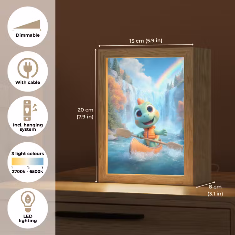 Dino - Natuur - Waterval Light Box met kabel (Kinderlampje) klein -USP_EN