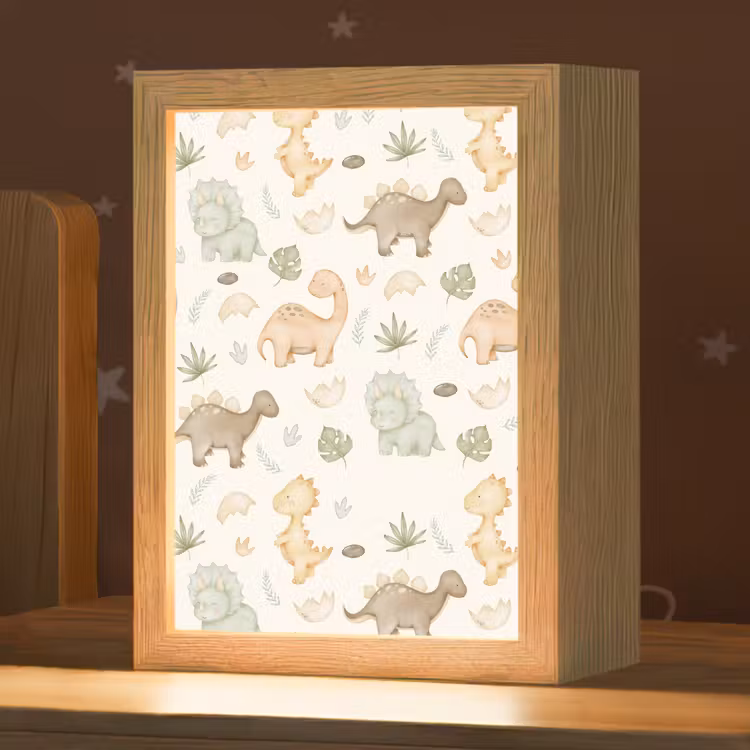 Dino - Patroon - Pastel Light Box met kabel klein -zzz_3d_website