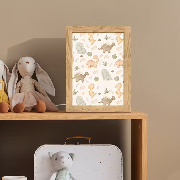 Dino - Patroon - Pastel Light Box met kabel klein -sfeer2_kind