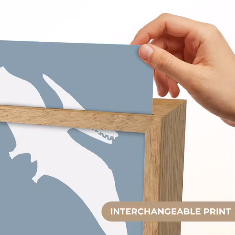 Dino - Pteranodon - Dinosaurus - Blauw Light Box met kabel (Kinderlampje) klein -USP_websiteprintEN
