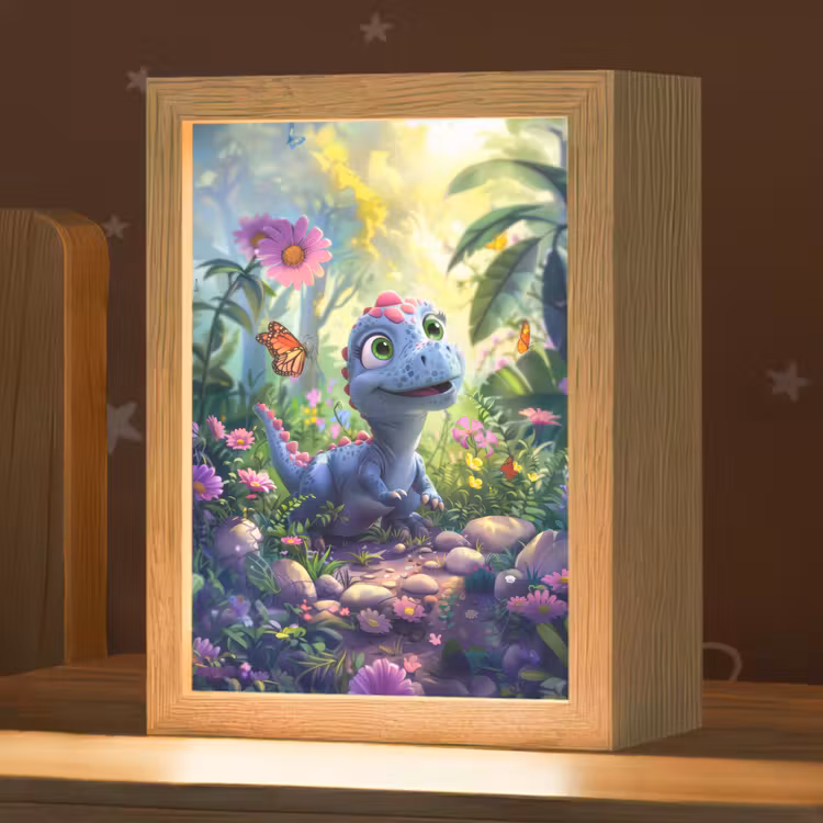 Dino - Paars - Baby - Dinosaurus Light Box met kabel klein -zzz_3d_website