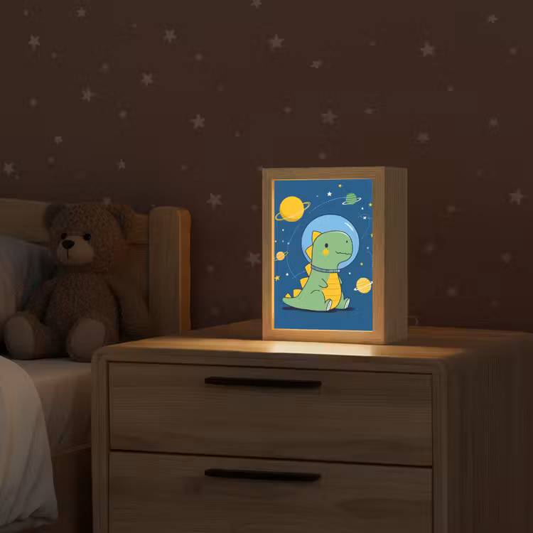 Dino - Ruimte - Planeten Light Box met kabel klein -sfeer1_kind