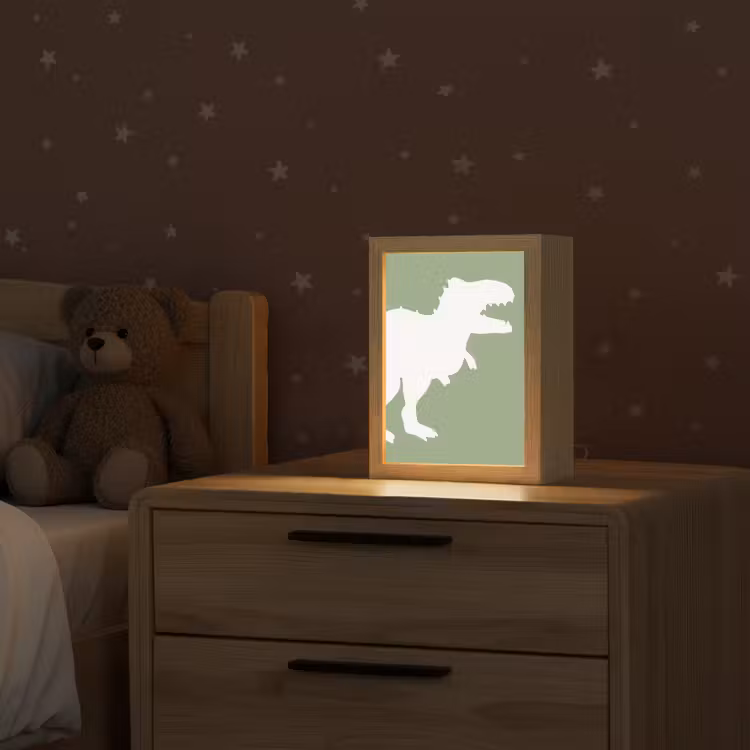 Dino - T-rex - Dinosaurus - Groen - Tyrannosaurus rex Light Box met kabel klein -sfeer1_kind