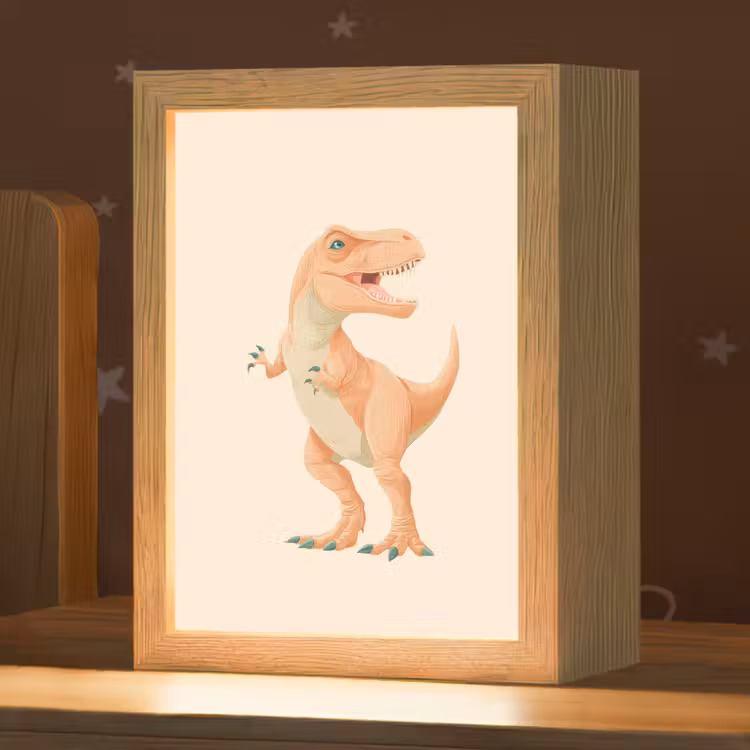 Dino - T-Rex - Oranje Light Box met kabel klein -zzz_3d_website
