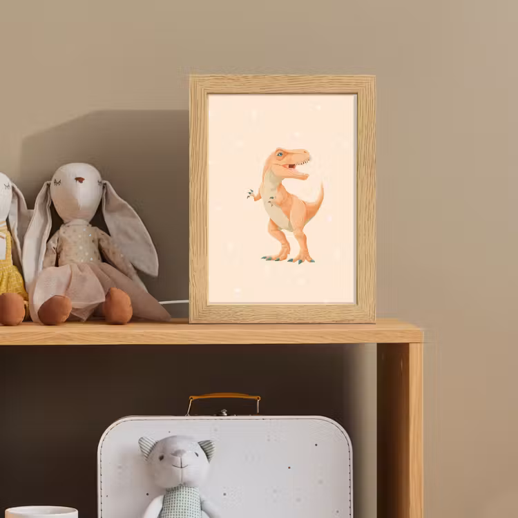 Dino - T-Rex - Oranje - Stippen Light Box met kabel klein -sfeer2_kind