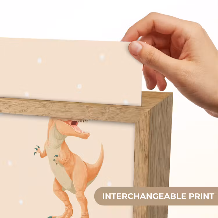 Dino - T-Rex - Oranje - Stippen Light Box met kabel (Kinderlampje) klein -USP_websiteprintEN