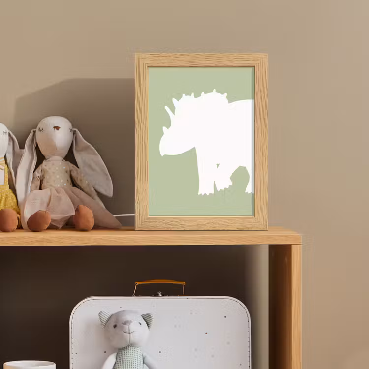 Dino - Triceratops - Dinosaurus - Groen Light Box met kabel klein -sfeer2_kind