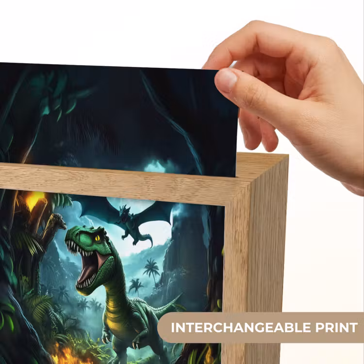 Dinosaurus - Draak - Jungle - Groen Light Box met kabel (Kinderlampje) klein -USP_websiteprintEN