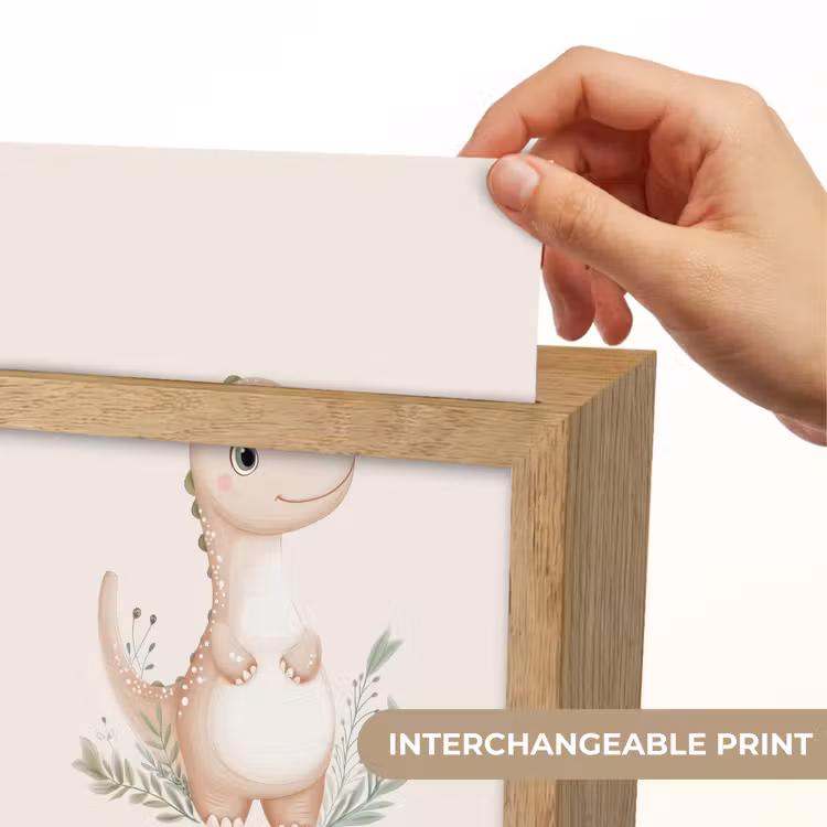 Dinosaurus - Bladeren - Pastel Light Box met kabel (Kinderlampje) klein -USP_websiteprintEN