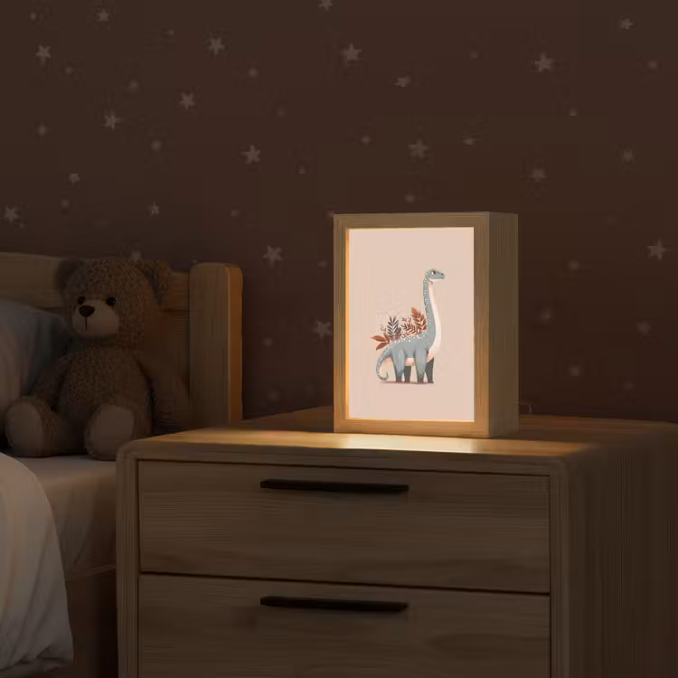 Dinosaurus - Planten - Beige Light Box met kabel klein -sfeer1_kind