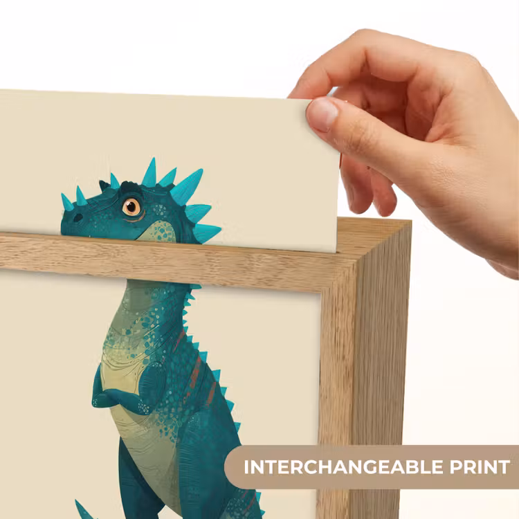 Dinosaurus - Turquoise - Stekels Light Box met kabel (Kinderlampje) klein -USP_websiteprintEN