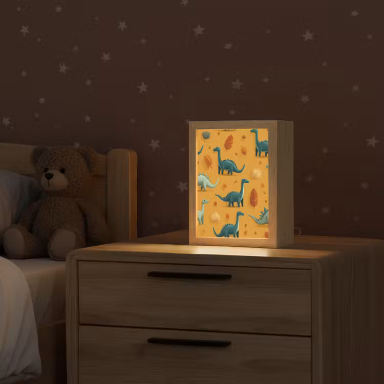 Dinosaurussen - Stekels - Herfstbladeren - Bruin Light Box met kabel klein -sfeer1_kind