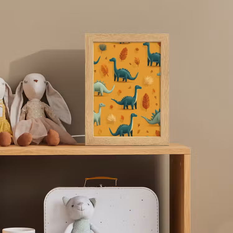 Dinosaurussen - Stekels - Herfstbladeren - Bruin Light Box met kabel klein -sfeer2_kind