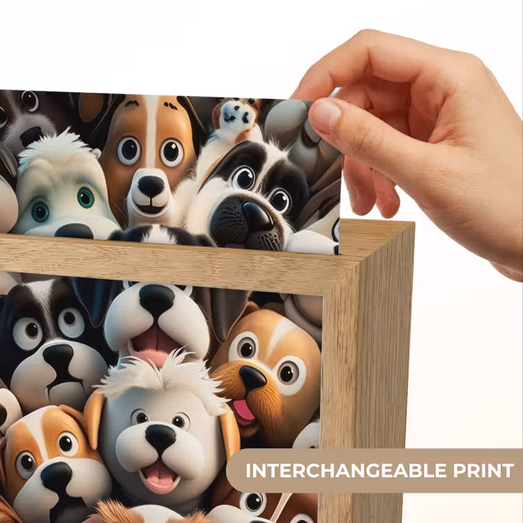 Hond - Dieren - Patronen - Bruin - Meisjes - Jongens Light Box met kabel (Kinderlampje) klein -USP_websiteprintEN