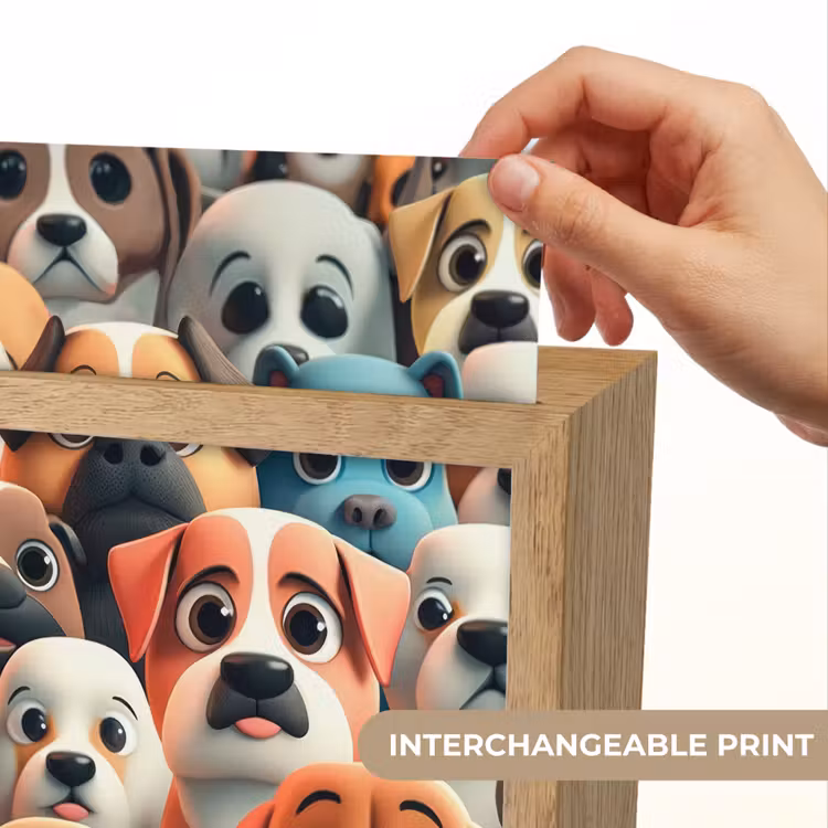 Hond - Dieren - Patronen - Bruin - Meiden - Jongens Light Box met kabel (Kinderlampje) klein -USP_websiteprintEN