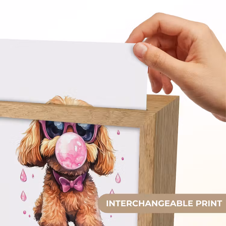 Hond - Roze - Kauwgom Light Box met kabel (Kinderlampje) klein -USP_websiteprintEN