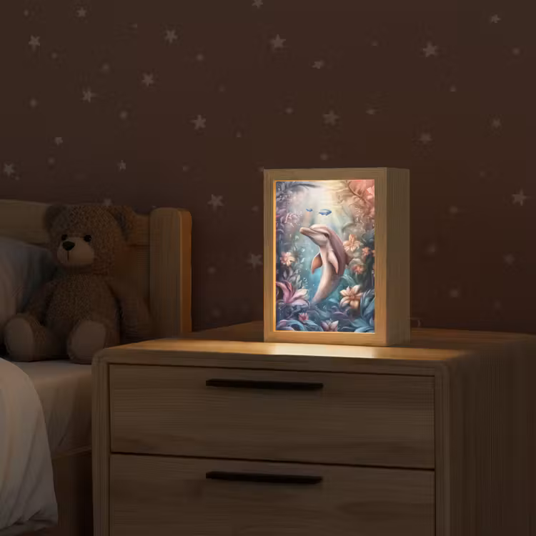 Dolfijn - Vissen - Onderwaterwereld - Bloemen Light Box met kabel klein -sfeer1_kind