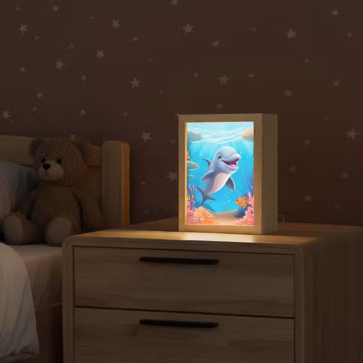 Dolfijn - Zeedieren - Onderwater - Kinderen - Meisjes Light Box met kabel klein -sfeer1_kind