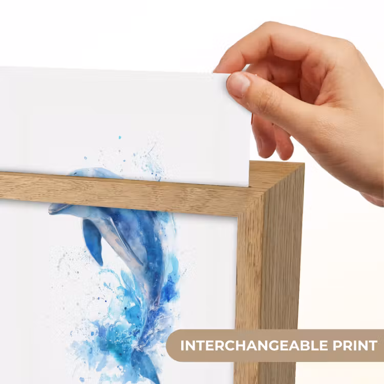 Dolfijn - Water - Blauw Light Box met kabel (Kinderlampje) klein -USP_websiteprintEN