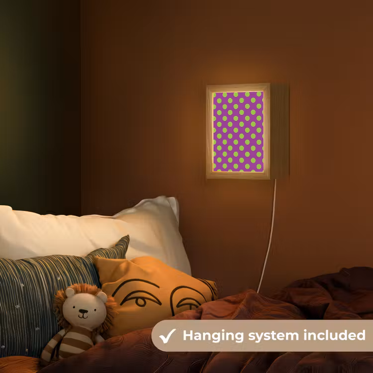 Stippen - Klassiek - Groen Light Box met kabel (Kinderlampje) klein 904 -sfeer5_kind_EN