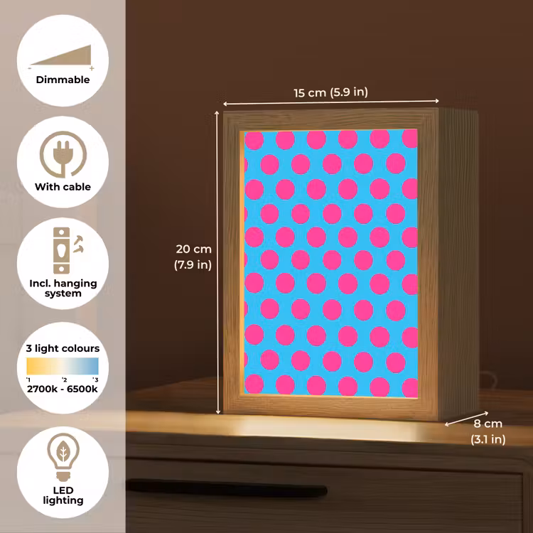 Stippen - Klassiek - Roze Light Box met kabel (Kinderlampje) klein 904 -USP_EN