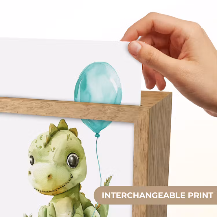 Draak - Baby dier - Blauwe ballon Light Box met kabel (Kinderlampje) klein -USP_websiteprintEN