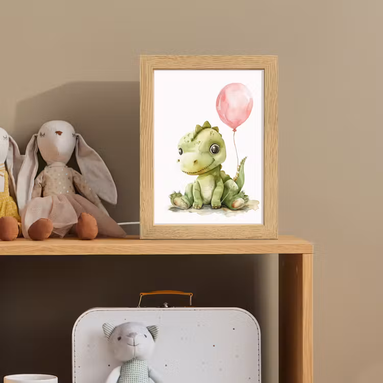 Draak - Baby dier - Roze ballon Light Box met kabel klein -sfeer2_kind