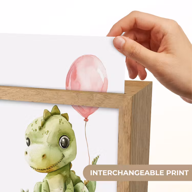 Draak - Baby dier - Roze ballon Light Box met kabel (Kinderlampje) klein -USP_websiteprintEN