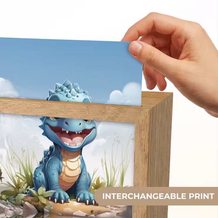 Draak - Blauw - Jongens - Kinderen Light Box met kabel (Kinderlampje) klein -USP_websiteprintEN