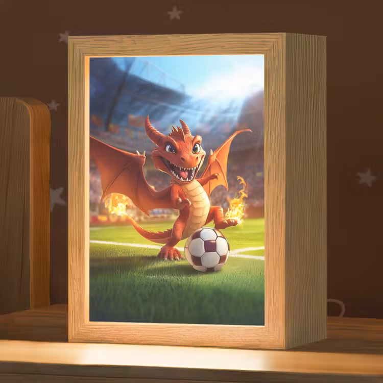 Draak - Voetbal - Vuur - Stadion Light Box met kabel klein -zzz_3d_website