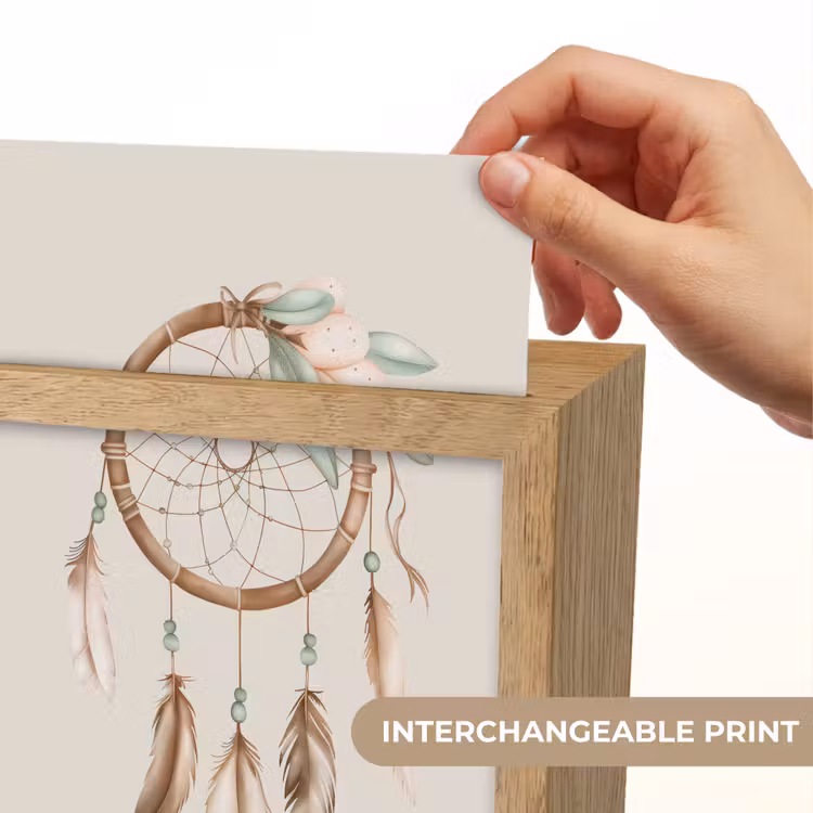 Dromenvanger - Bohemian - Boho - Pastel kleuren Light Box met kabel (Kinderlampje) klein -USP_websiteprintEN