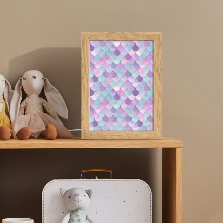 Dromerig - Zeemeermin - Pastel Light Box met kabel (Kinderlampje) klein 904 -sfeer2_kind