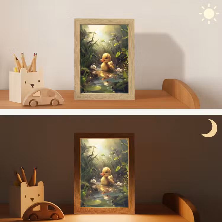 Eendjes - Dieren - Natuur Light Box met kabel klein -sfeer3_kind