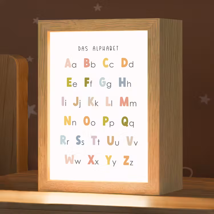 Educatief - Alfabet leren - Kleurrijk - Wit - Letters Light Box met kabel klein -zzz_3d_website