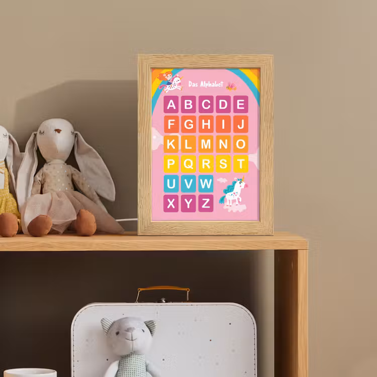 Educatief - Alfabet leren - Roze - Eenhoorn - Letters Light Box met kabel klein -sfeer2_kind