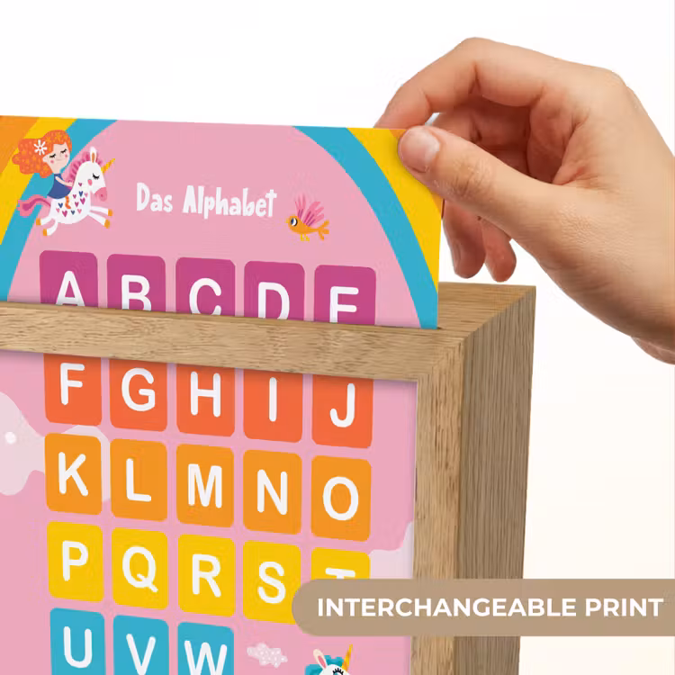 Educatief - Alfabet leren - Roze - Eenhoorn - Letters Light Box met kabel (Kinderlampje) klein -USP_websiteprintEN