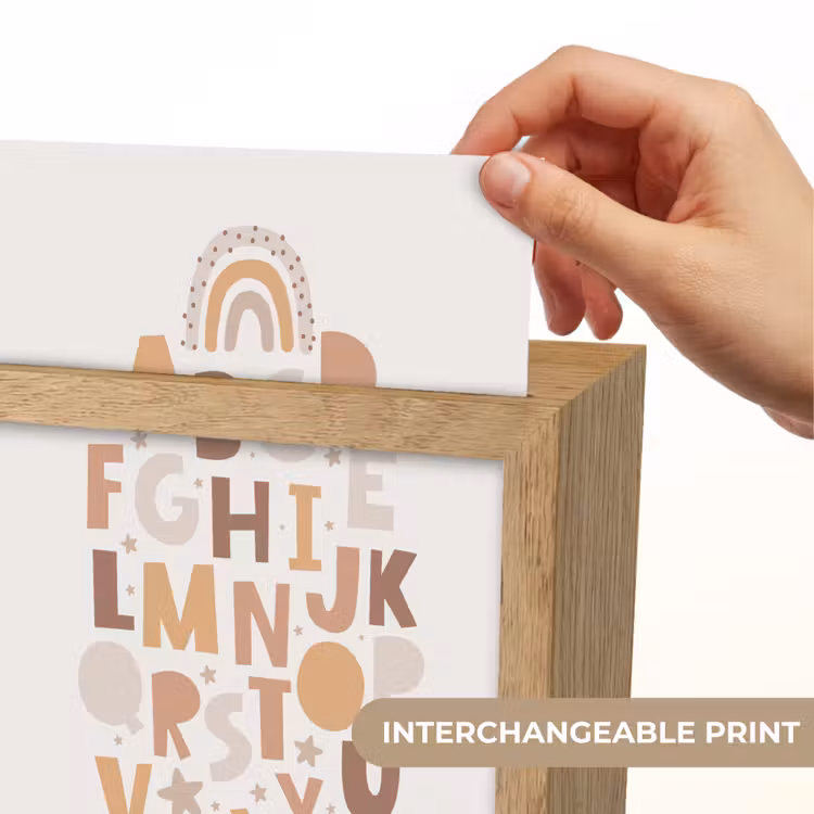 Educatief - Alfabet leren - Regenboog - Pastel - Letters Light Box met kabel (Kinderlampje) klein -USP_websiteprintEN