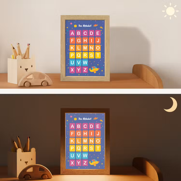 Educatief - Alfabet leren - Ruimte - Letters Light Box met kabel klein -sfeer3_kind