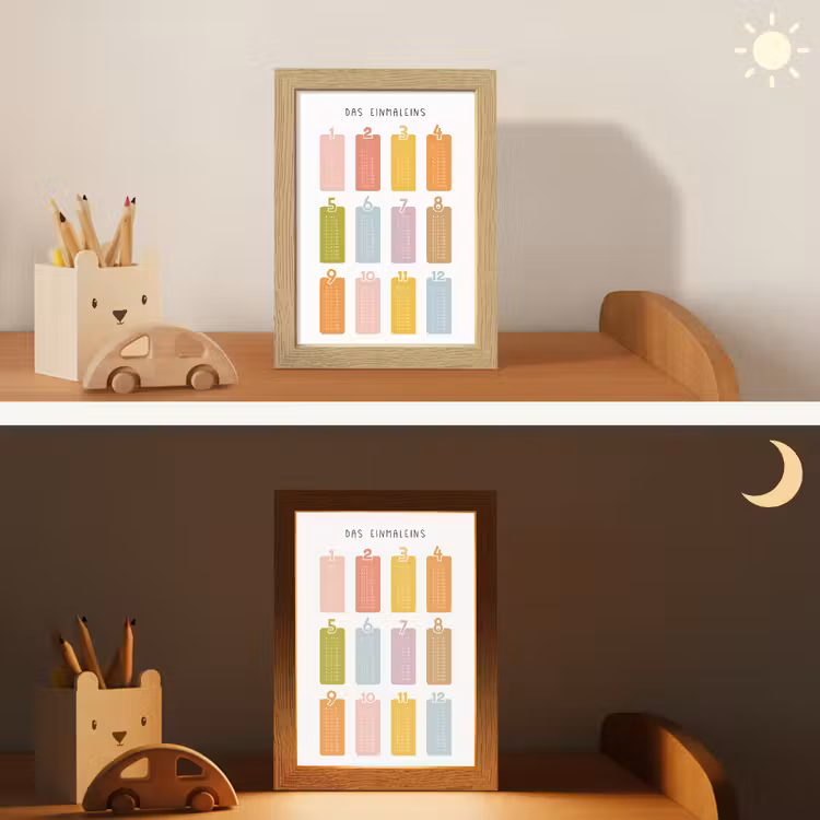 Educatief - Leren rekenen - Kleurrijk - Vermenigvuldigingstabel Light Box met kabel klein -sfeer3_kind